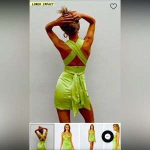 Stunning Satin Wrap dress by Princess Polly